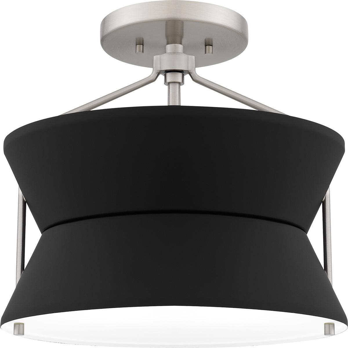 Quoizel QSF6166BN Nira 2 Light 13 inch Brushed Nickel Semi-Flush Mount Ceiling Light, Medium