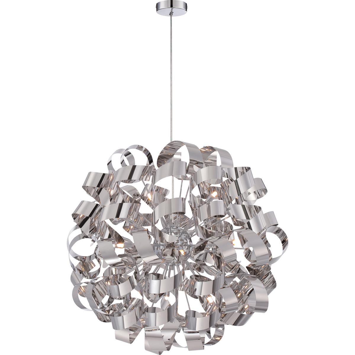 Quoizel RBN2831C Ribbons 12 Light 31 inch Polished Chrome Foyer Pendant Ceiling Light