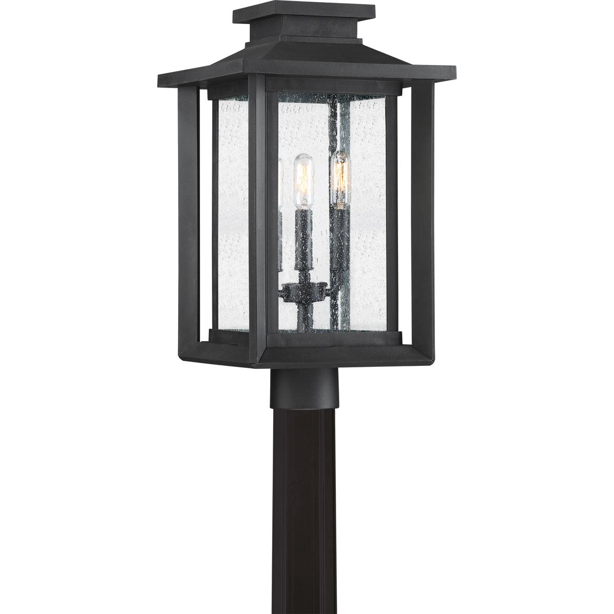 Quoizel WKF9011EK Wakefield 3 Light 19 inch Earth Black Outdoor Post Lantern
