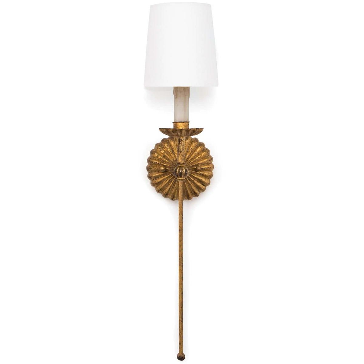Lighting New York R-15-1073 Regina Andrew Clove 1 Light 6 inch Antique Gold Leaf Wall Sconce Wall Light, Single 15-1073 - Open Box