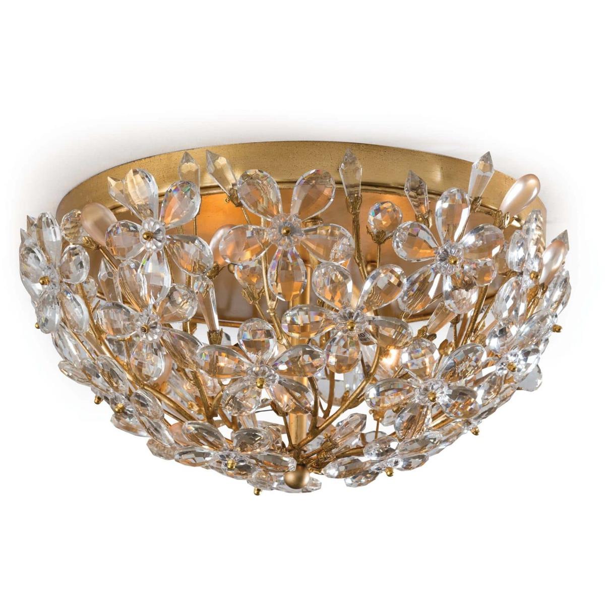 Regina Andrew 16-1183GL Cheshire 2 Light 14 inch Gold Leaf Flush Mount Ceiling Light