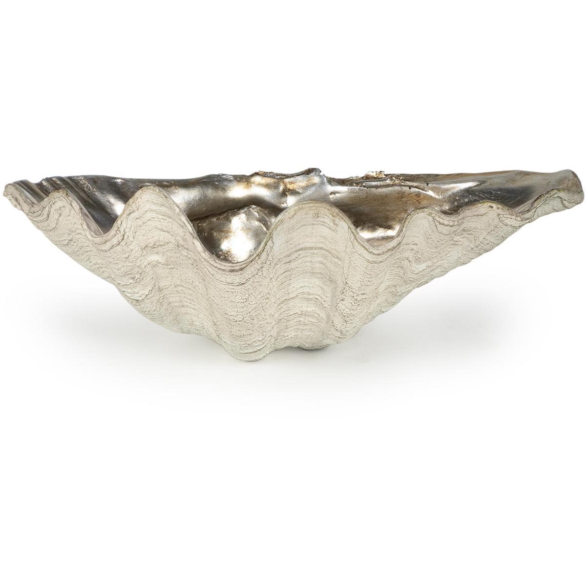 Regina Andrew 20-1036AMBSL Clam 14 X 6 inch Bowl in Ambered Silver Leaf, Small
