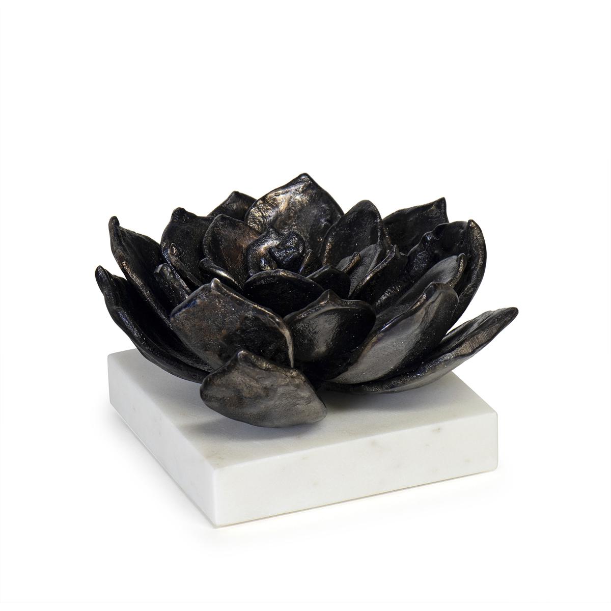 Regina Andrew 20-1483BLKZ Succulent Blackened Zinc Objet, Sculpture 1