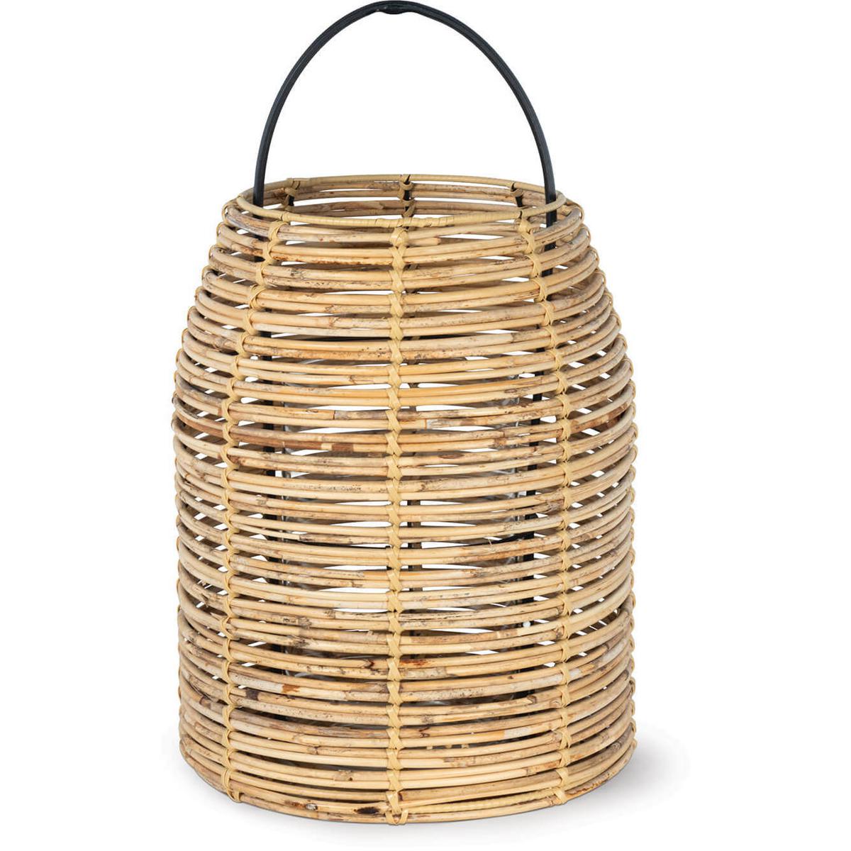 Monica Coastal Beach Natural Woven Bamboo Hurricane Candleholder