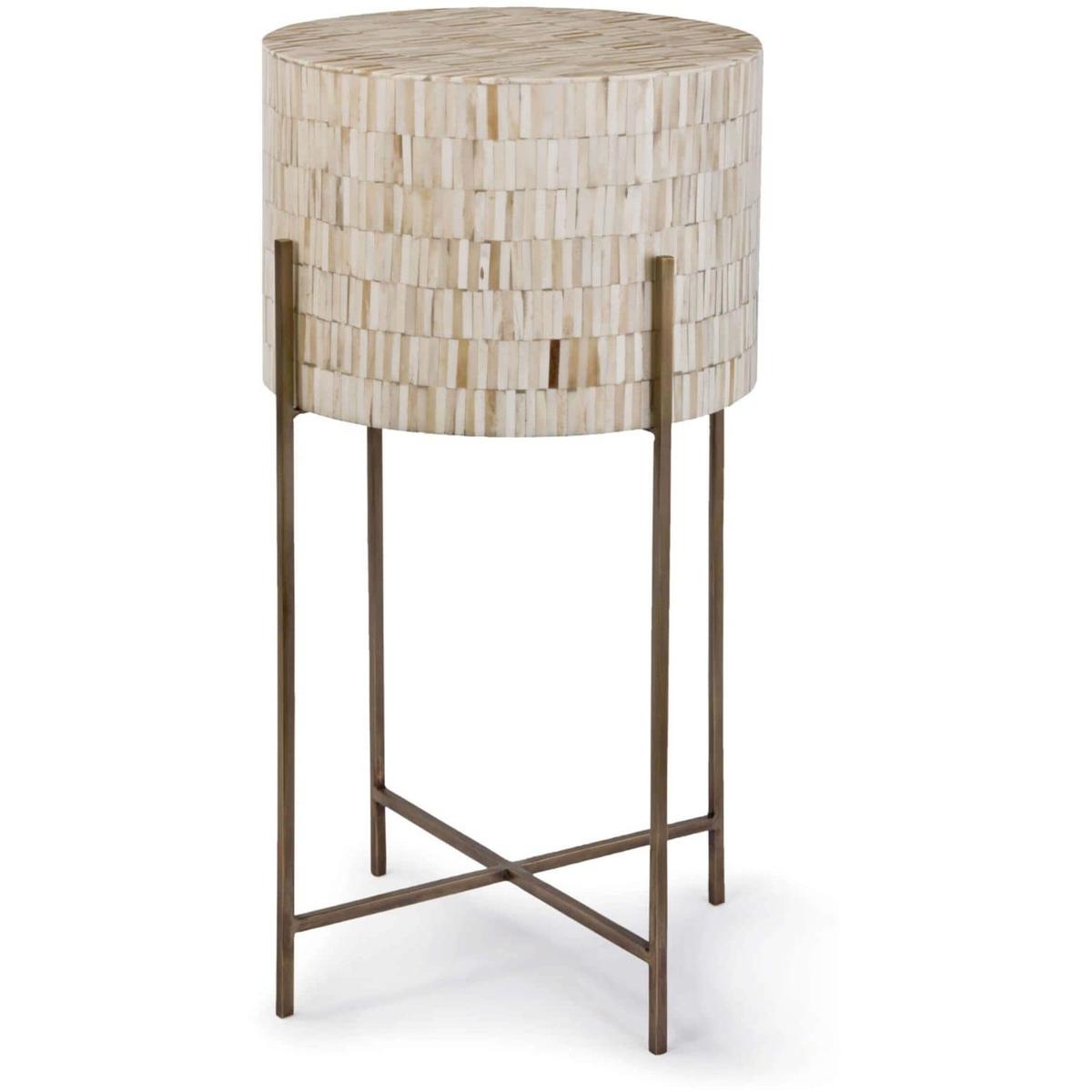 Regina Andrew 30-1022AB Drum 25.25 X 14 inch Antique Brass Side Table, Drum
