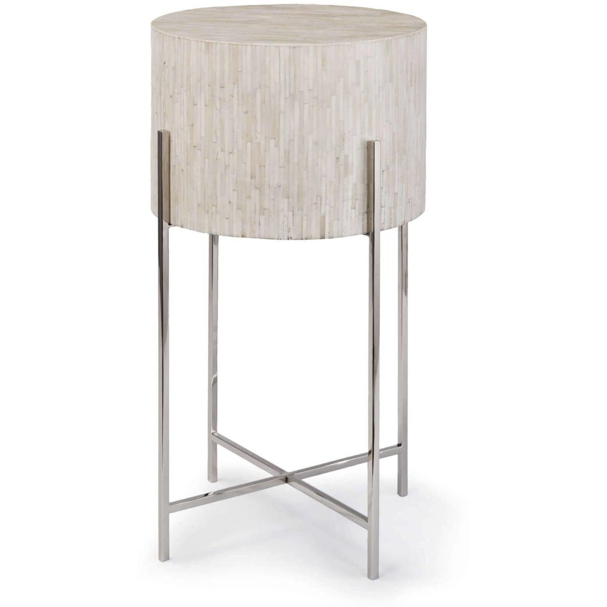 Regina Andrew 30-1022NI Drum 25.25 X 14 inch Nickel Side Table, Drum