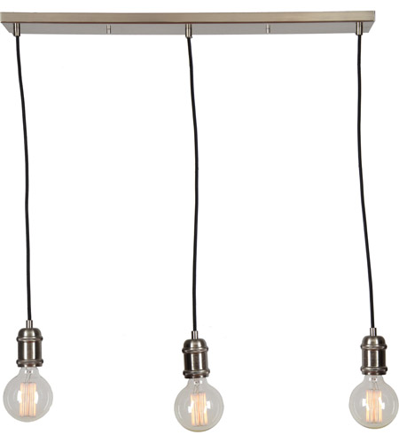 Renwil Lpc4218 Epworth 3 Light 28 Inch Brushed Nickel Linear Pendant Ceiling Light Small