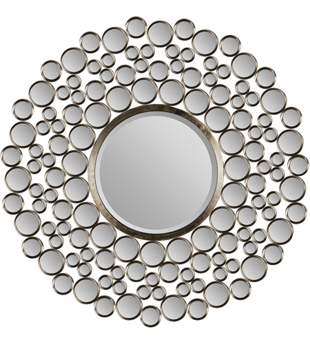 42 Inch Satin Nickel Wall Mirror, 42 Round Mirror With Black Frame