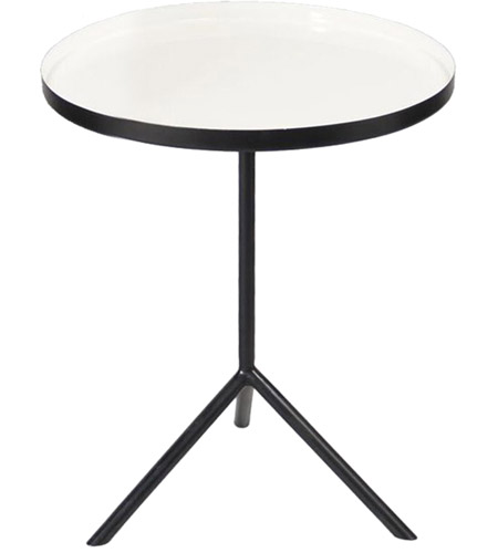 Renwil Ta226 Chana 18 X 15 Inch Black And Enamel Accent Table