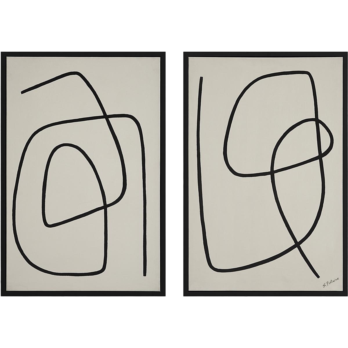 Renwil OL2149 Moreau White/Black Canvas Art, 2 Piece