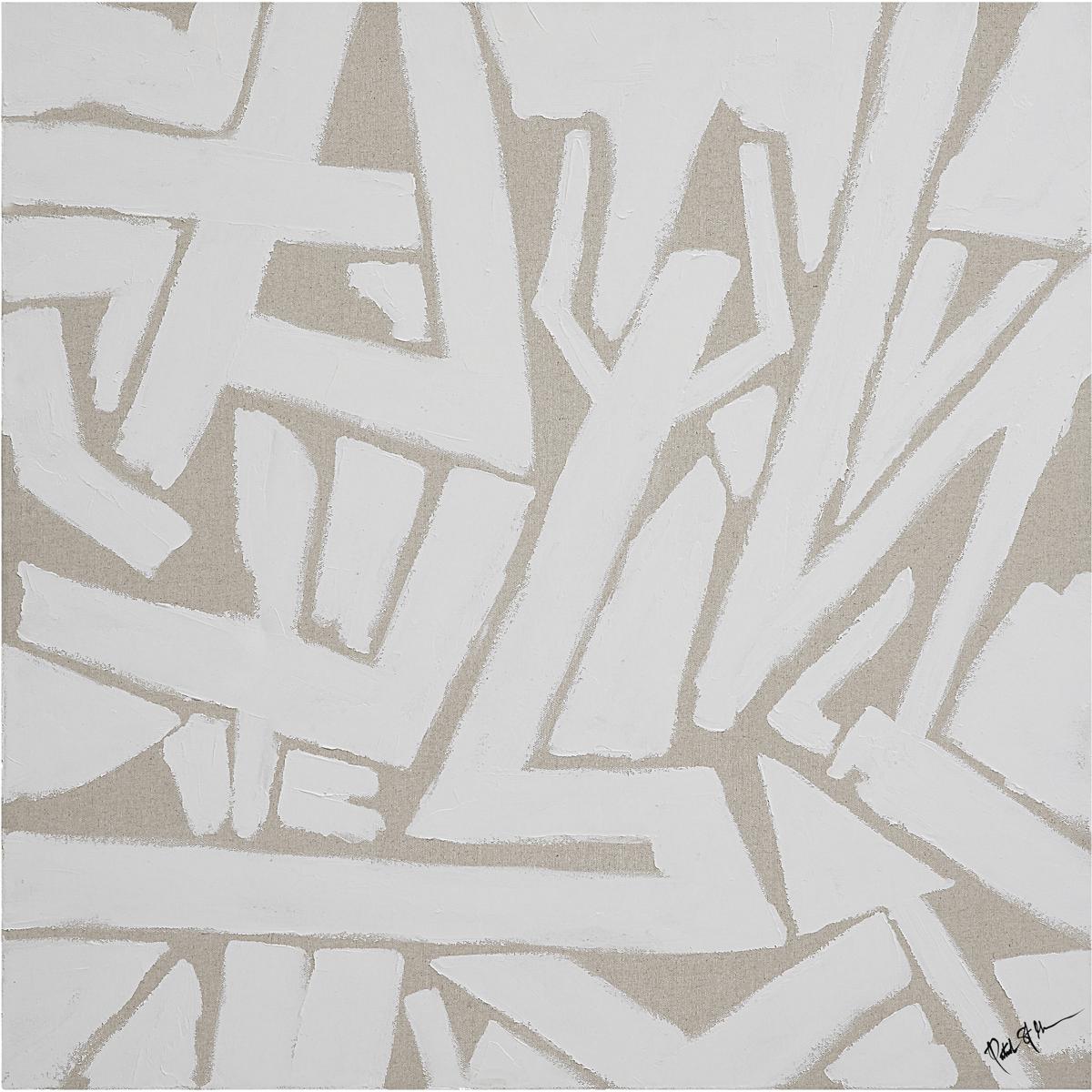 Renwil OL2150 Bolzano White/Beige Canvas Art