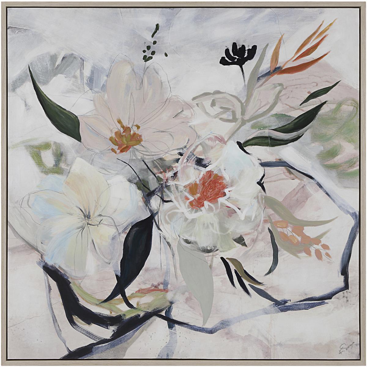 Renwil OL2147 Daye White/Beige/Blue Canvas Art