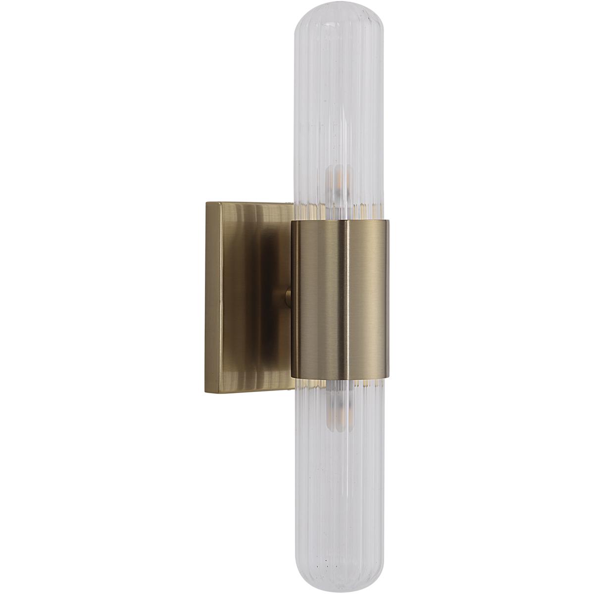 Renwil WS134 Chiara 2 Light 5.12 inch Plated Burnished Brass Wall Sconce Wall Light