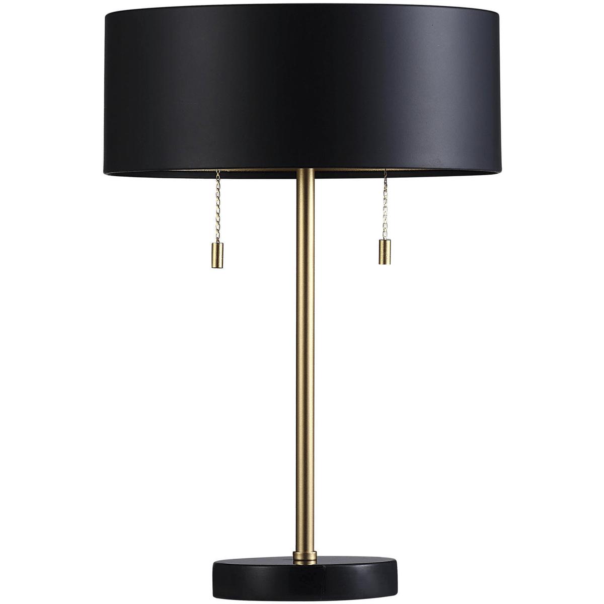Renwil LPT1223 Gillian 17 inch 100 watt Gold and Black Table Lamp Portable Light