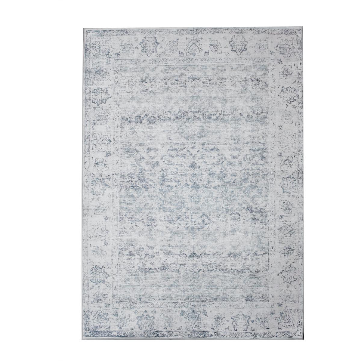 Chloe Rug, Grey and Blue, 7ft 6in x 10ft