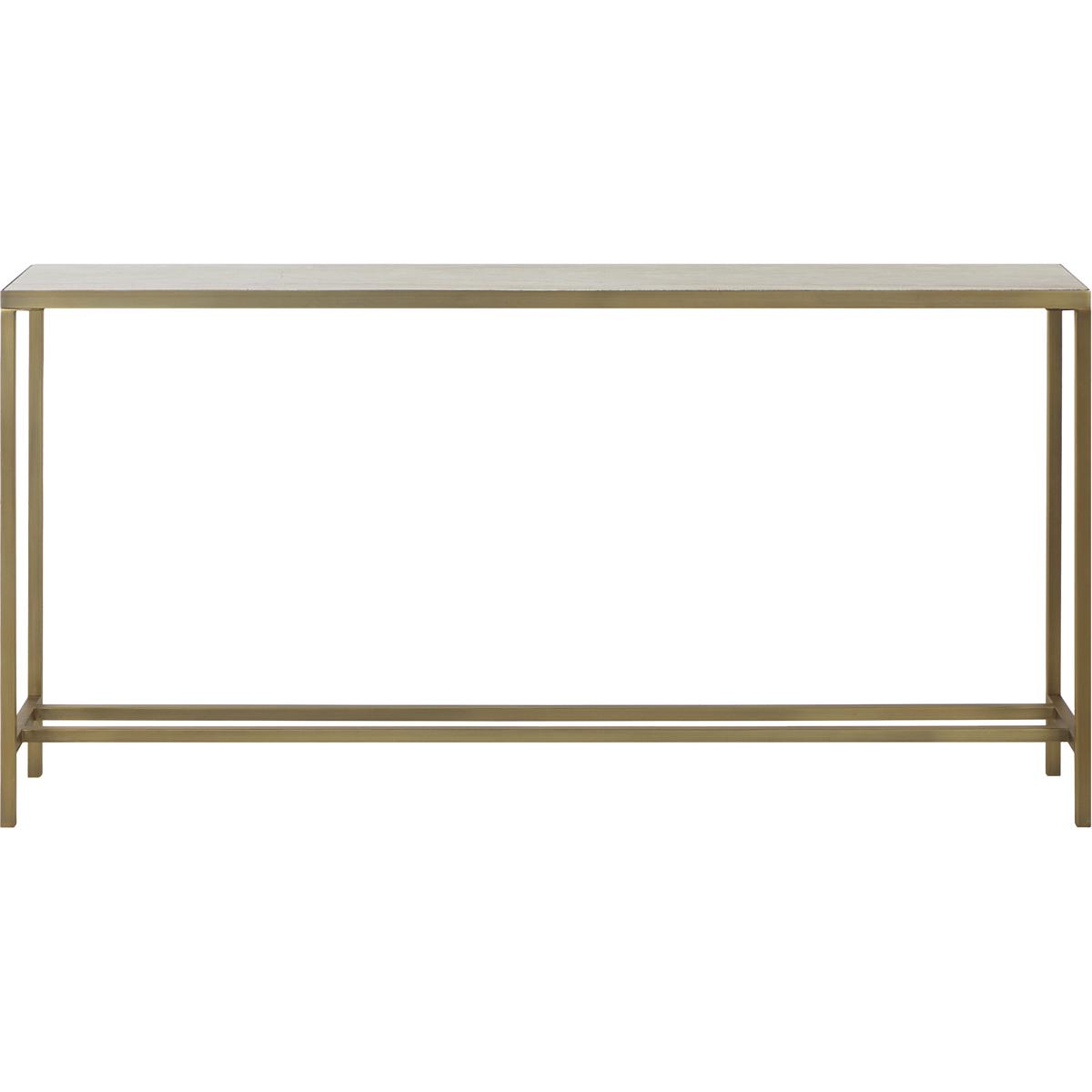 Renwil TA532 Bodin 30 inch Antique Brushed Brass and Natural Console Table