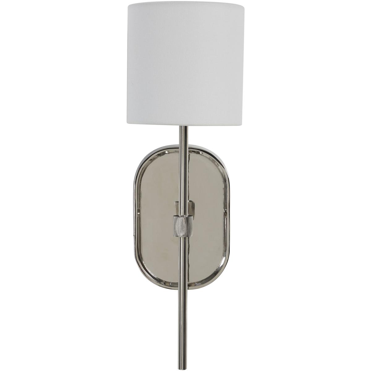 Whitney 1-Light Plated Polished Nickel Wall Sconce