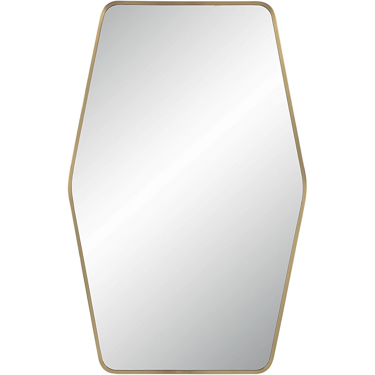 Renwil MT2625 Mocha 40 X 26 inch Satin Brass Wall Mirror