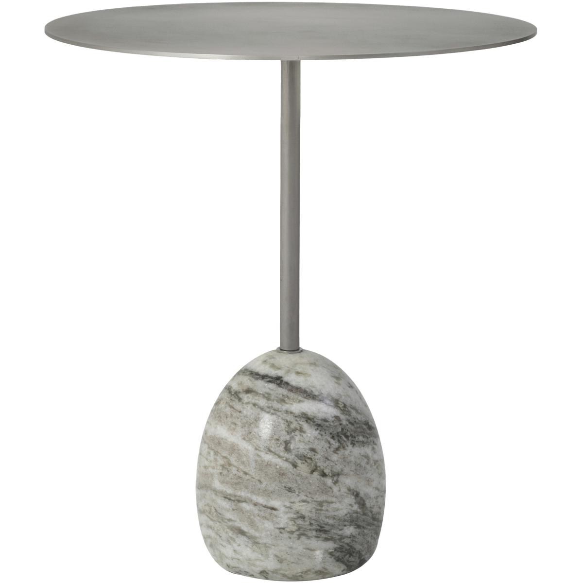 Renwil TA524 Aiden 20 X 18 inch Nickle and Natural Side Table