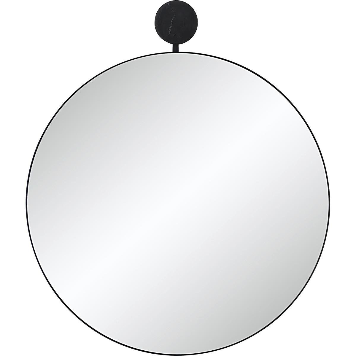 Renwil MT2681 Adamas 42 X 36 inch Matte Black Wall Mirror