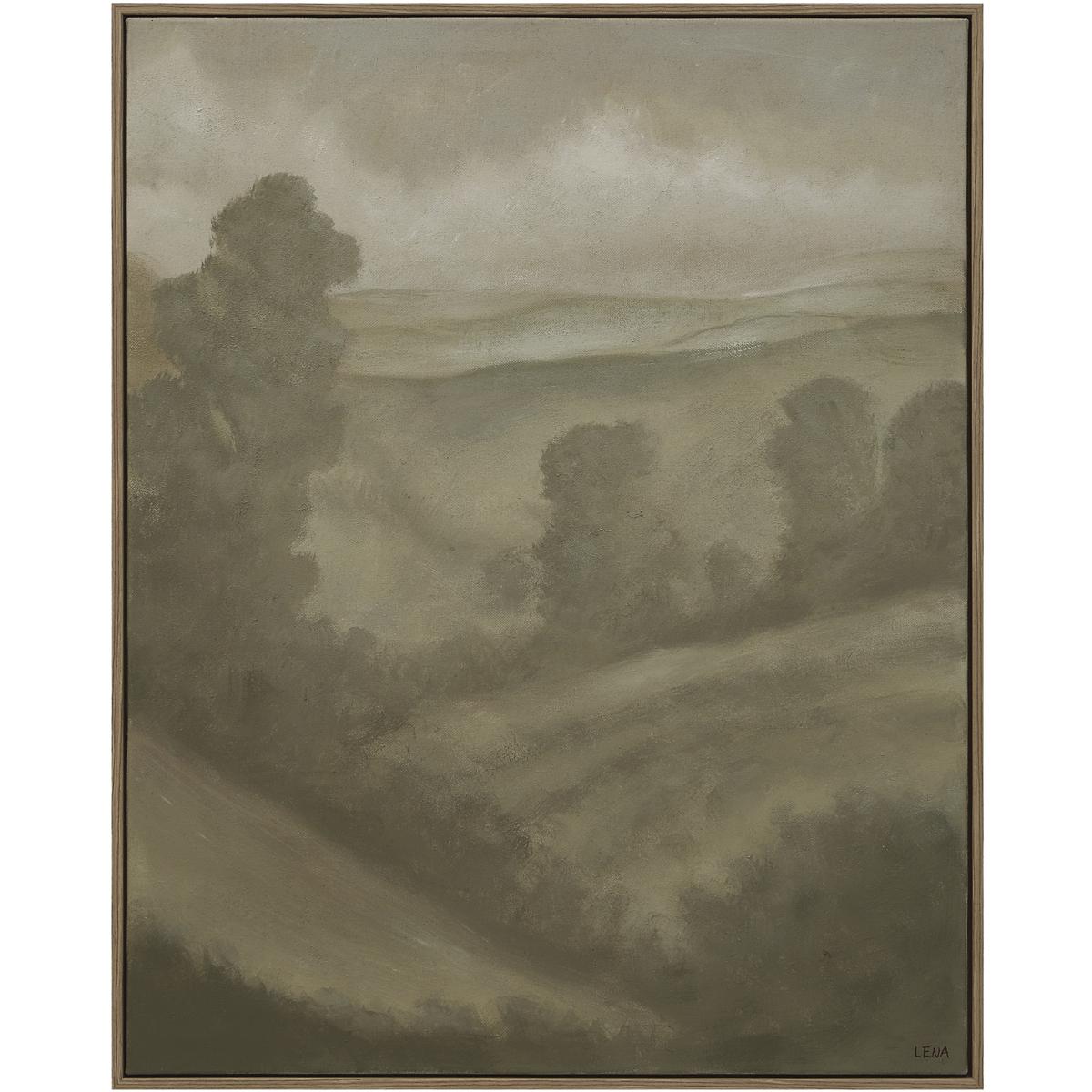 Renwil OL2263 Bruma Multicolor and Medium Walnut Canvas Art