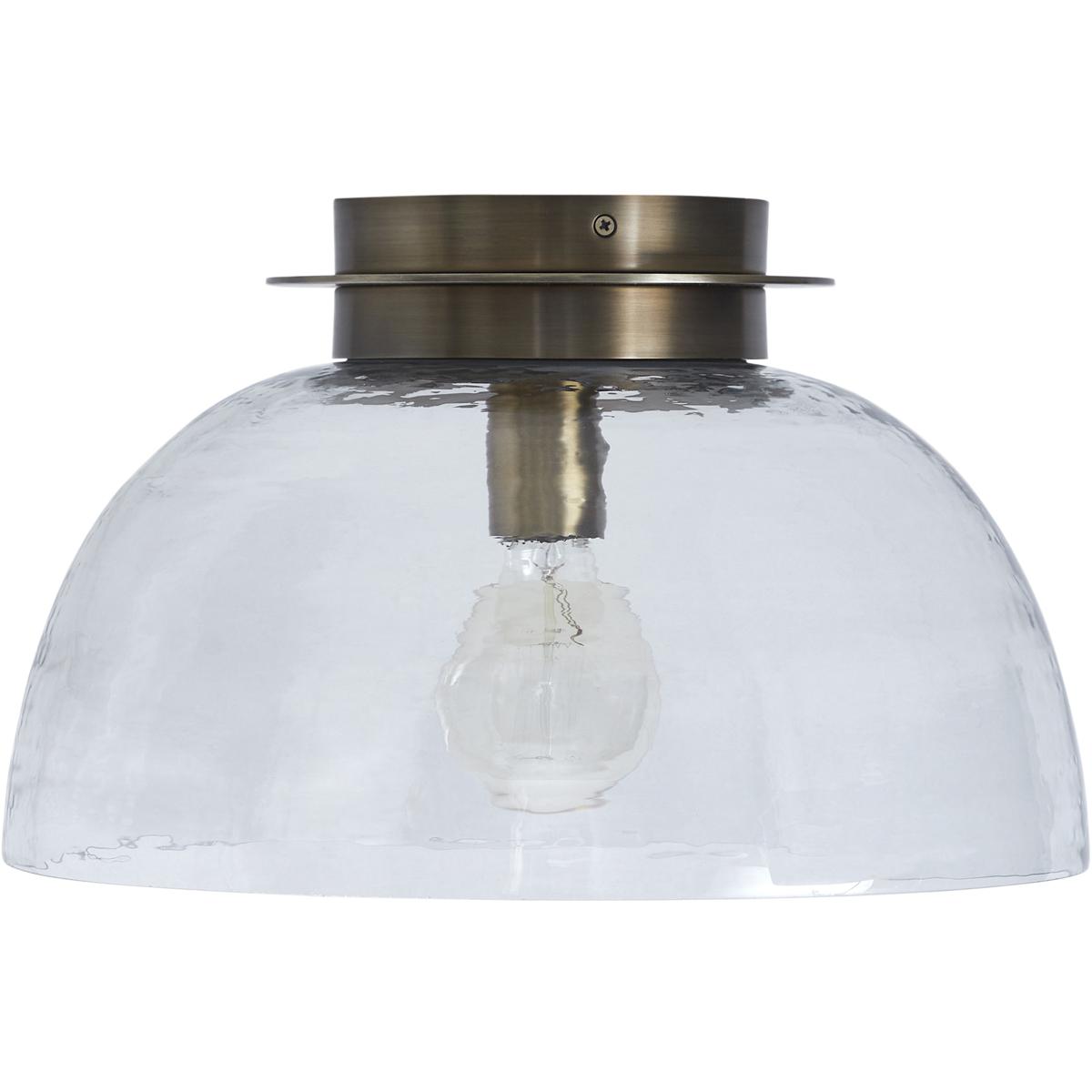 Renwil LPC4514 Liliane 1 Light 15 inch Clear Hammered Glass Flush Mount Ceiling Light