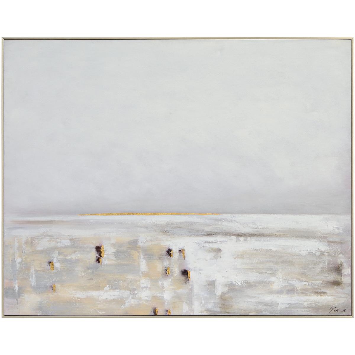 Renwil OL2106 Lynx Texture and Subtle Gold Leaf Canvas Art