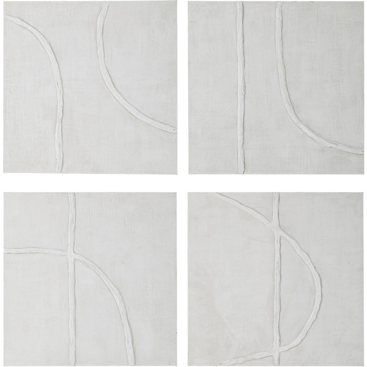 Renwil W6752 Cellier Cream Wall Decor, Set of 4