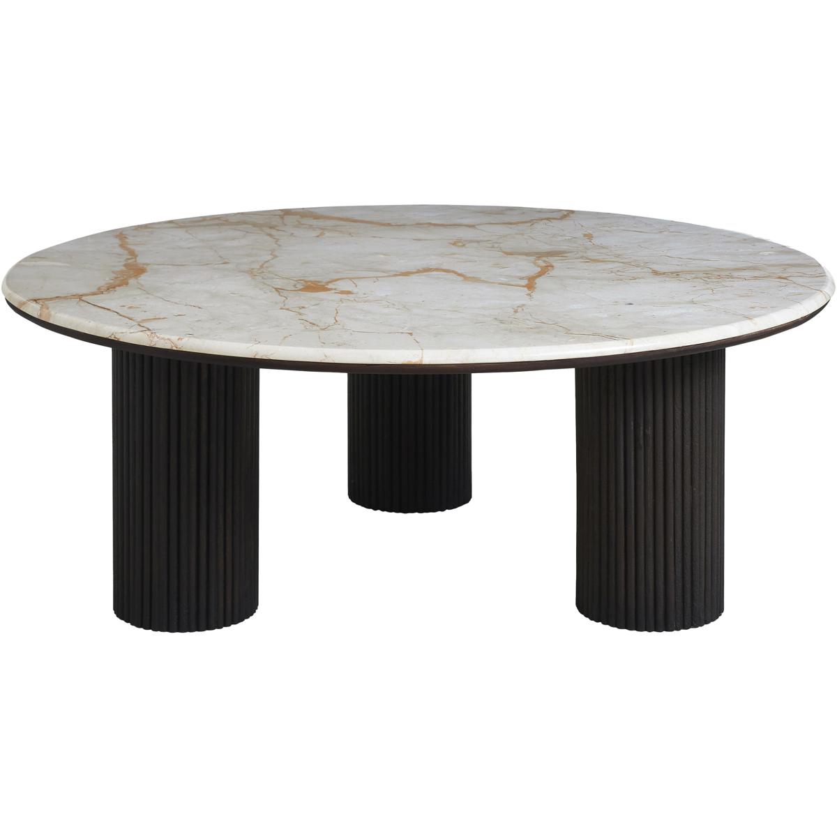Renwil TA546 Alessio 48 X 18 inch Walnut and White Marble Coffee Table