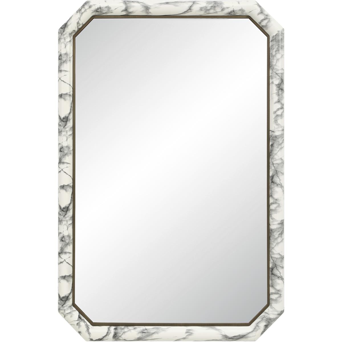 Renwil MT2782 Venus 36 X 24 inch White Marble Hydro Dip Wall Mirror