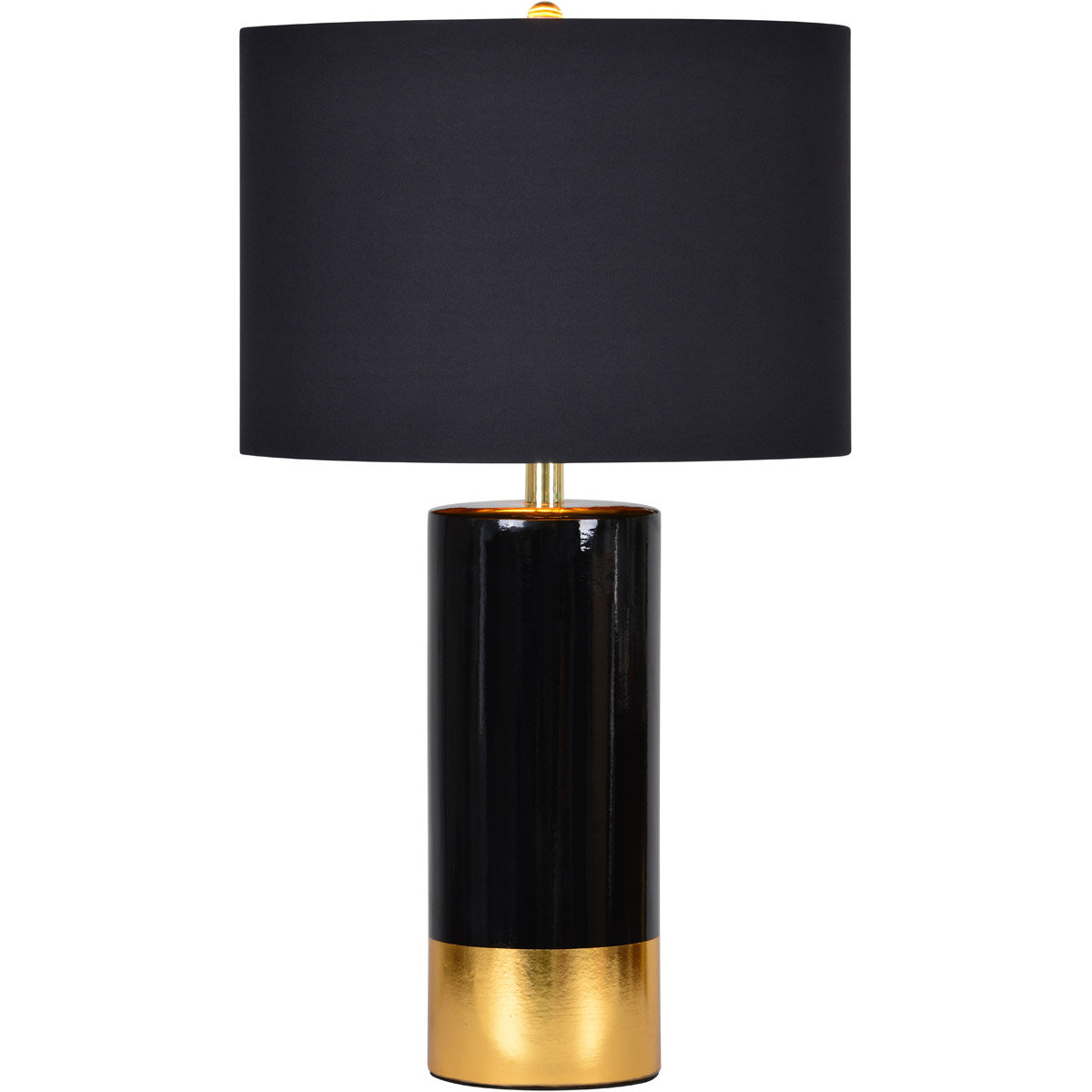 Renwil LPT631 The Tuxedo 28.5 inch 100 watt Black and Gold Table Lamp Portable Light
