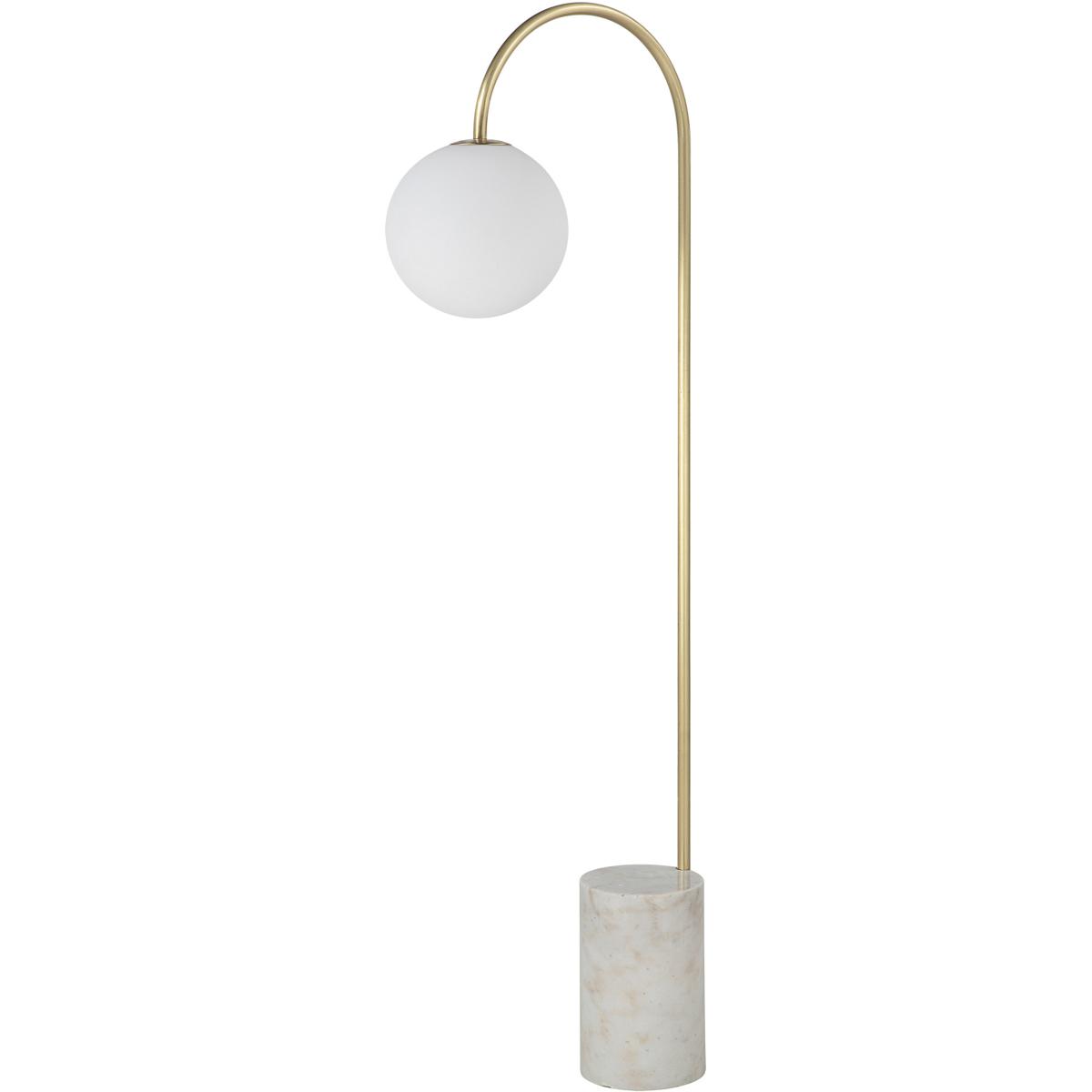 Renwil LPF3151 Merlot 62 inch 60 watt Satin Brass and Honed White Floor Lamp Portable Light