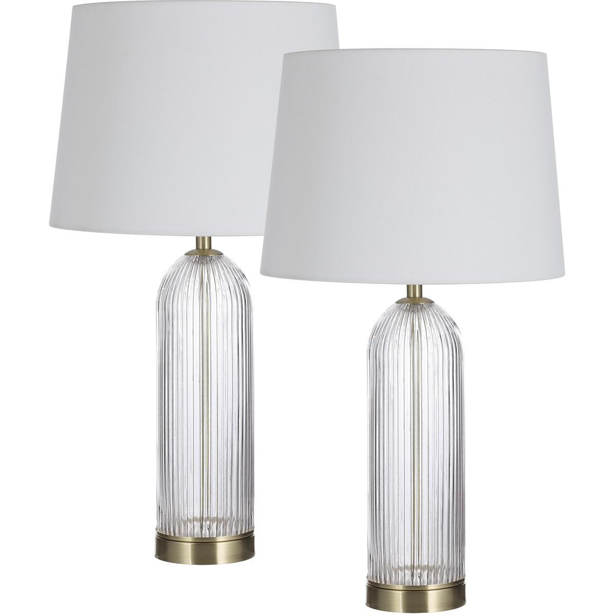 Renwil LPT1277-SET2 Ocala 25 inch 9.00 watt Clear Table Lamps Portable Light, Set of 2