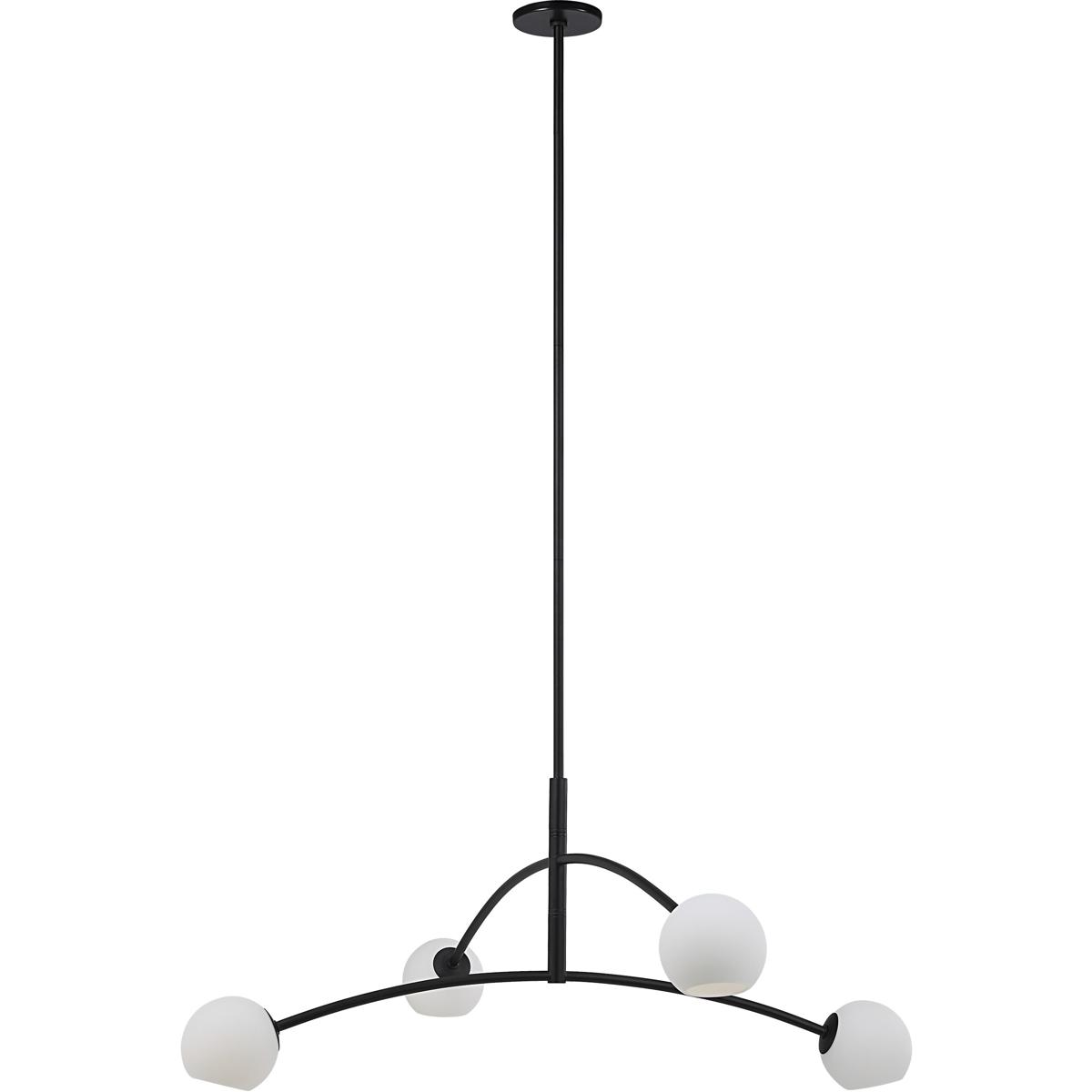 Renwil LPC4472 Nube 4 Light 54 inch Matte Black Chandelier Ceiling Light