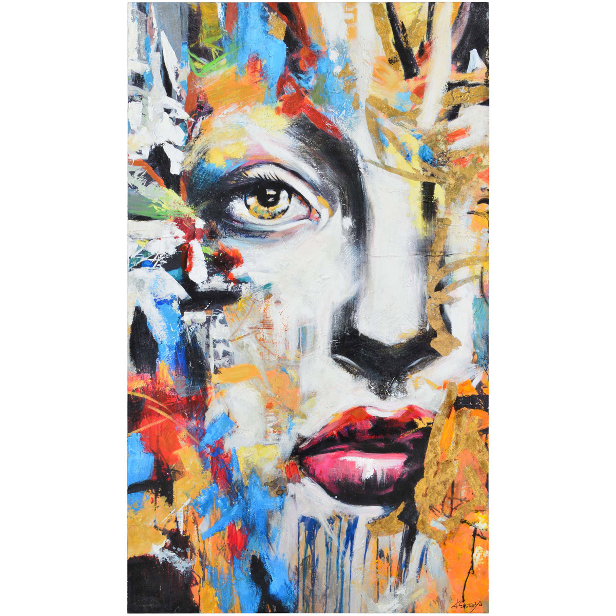Ara Large Rectangular Wall Art, Quick Ship - Multicolor