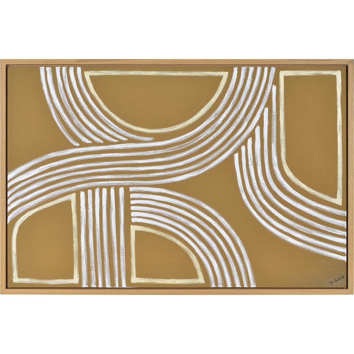 Renwil OL2055 Milestone Gold and White Oak Canvas Art