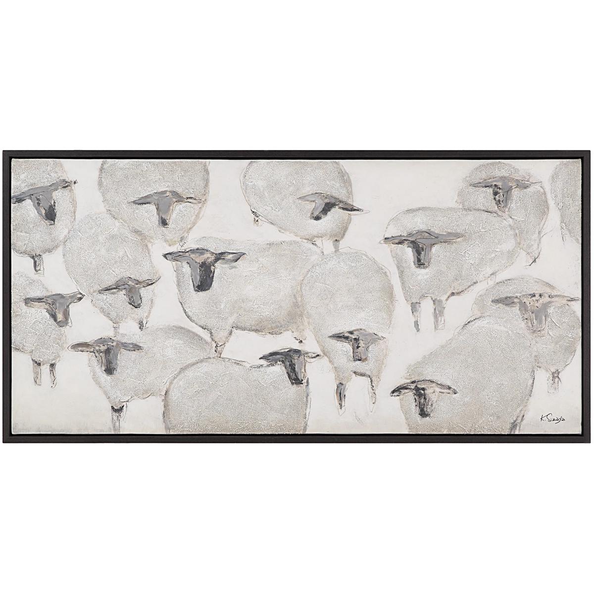 Renwil OL2162 Shah White/Grey/Black Canvas Art