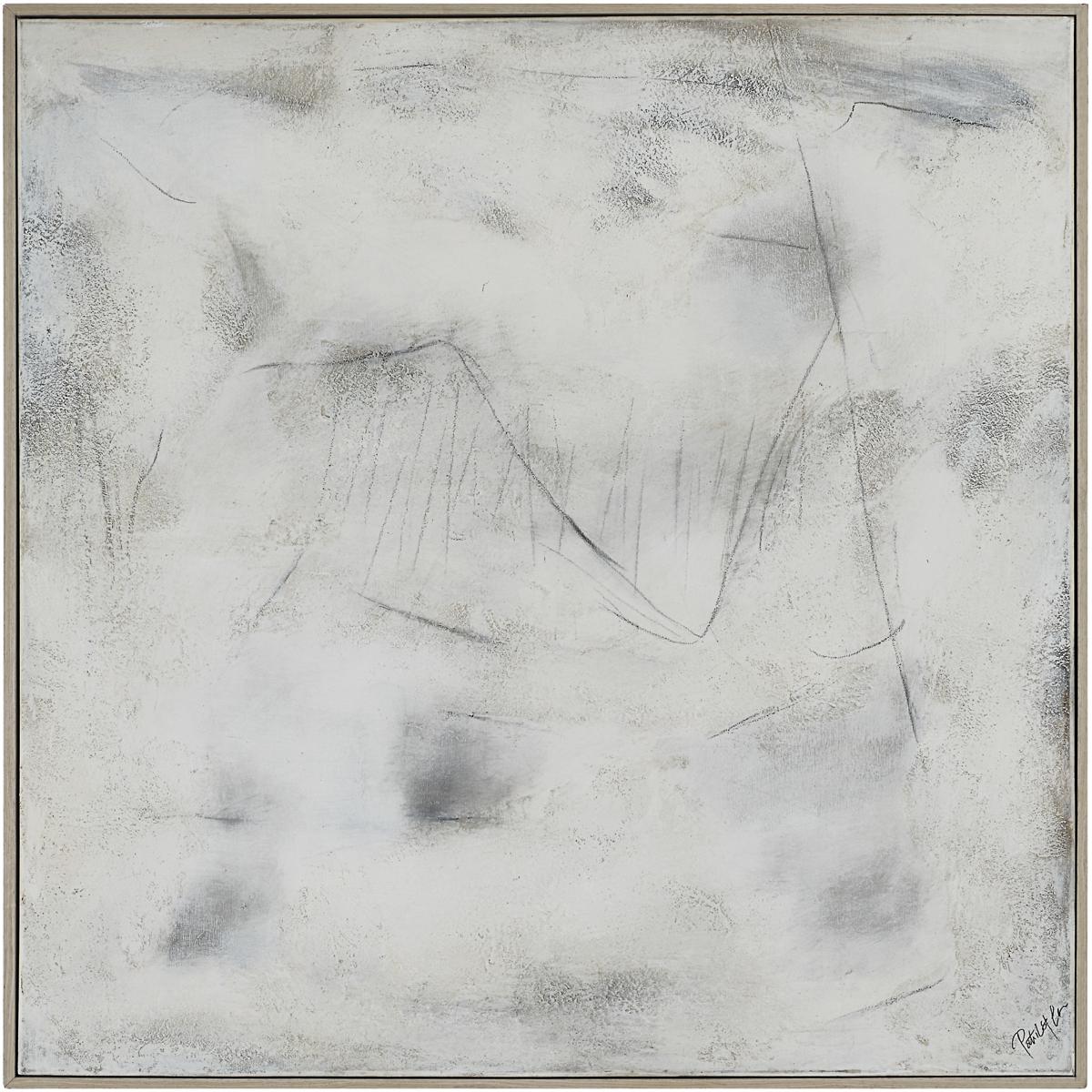 Renwil OL2159 Abadie White and Grey and Blue Canvas Art