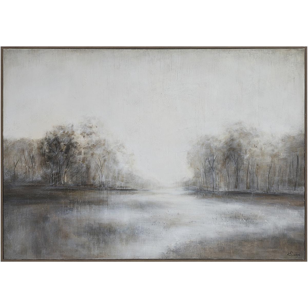 Renwil OL2176 Country White and Grey and Beige and Blue Canvas Art