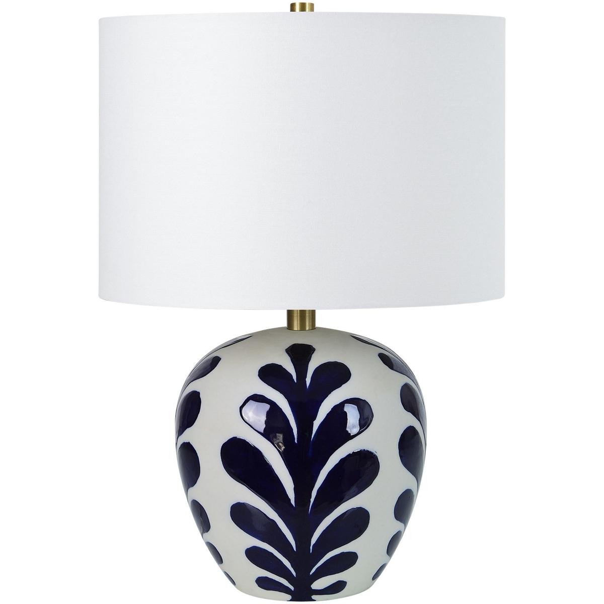 Renwil LPT1224 Darina 19.25 inch 100 watt Off-White and Navy Table Lamp Portable Light