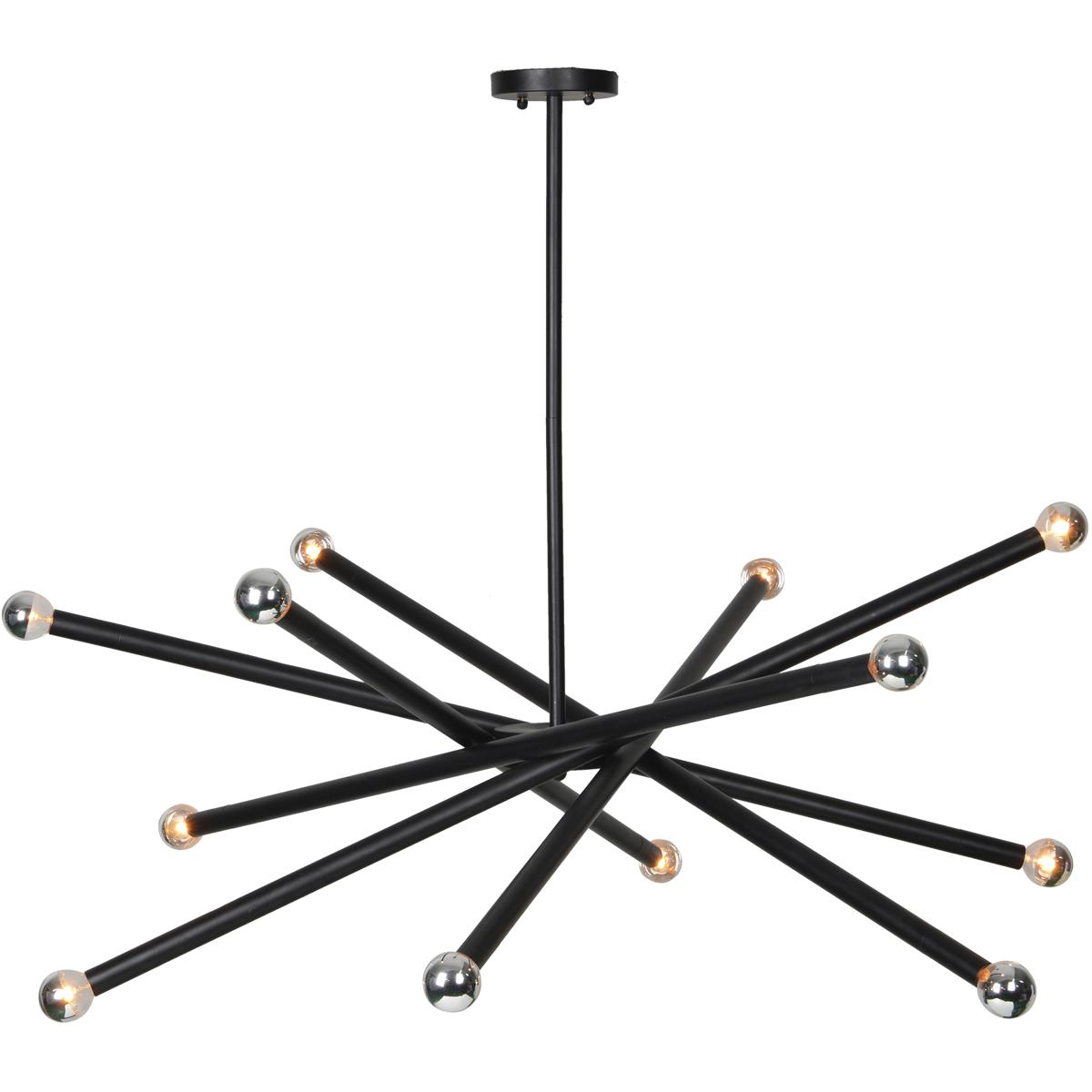 Renwil LPC4095 Clemente 12 Light 40 inch Black Pendant Ceiling Light