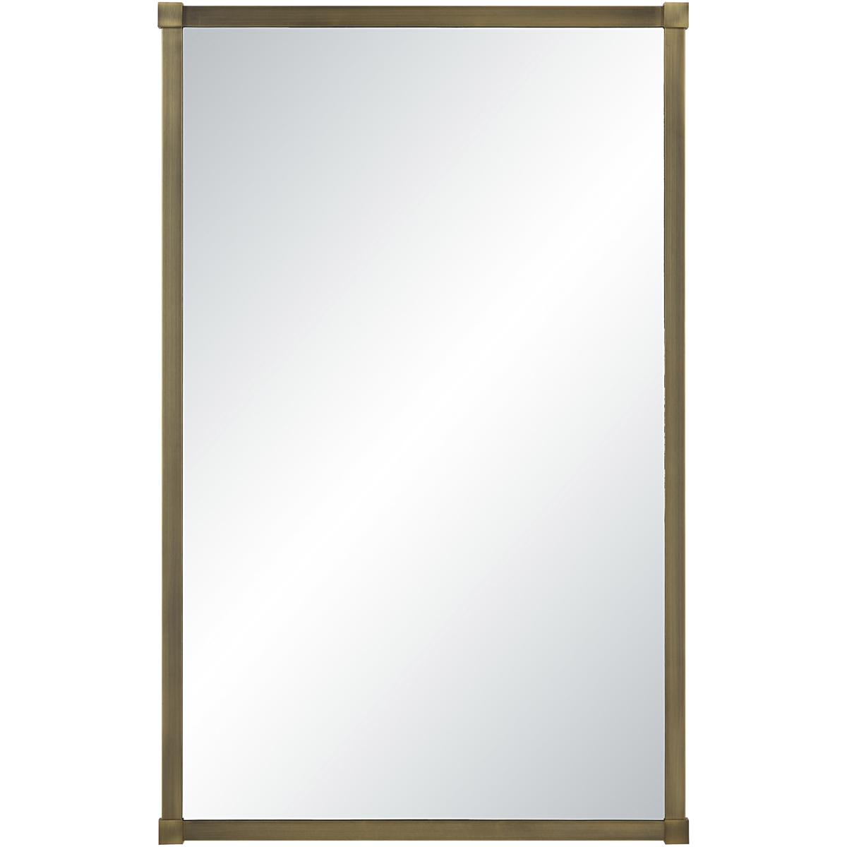 Khaya Dark Antique Brushed Brass Rectangular Wall Mirror
