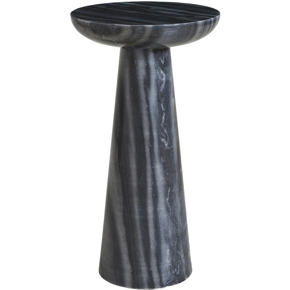 Renwil TA549B Mercura 18 X 10 inch Black Marble Side Table