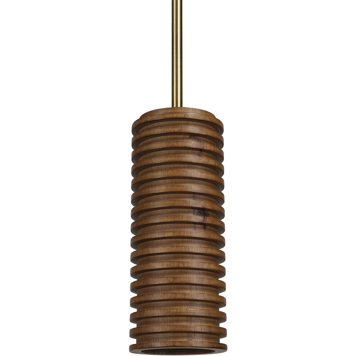 Renwil LPC4510 Rue 1 Light 4 inch Walnut Pendant Ceiling Light