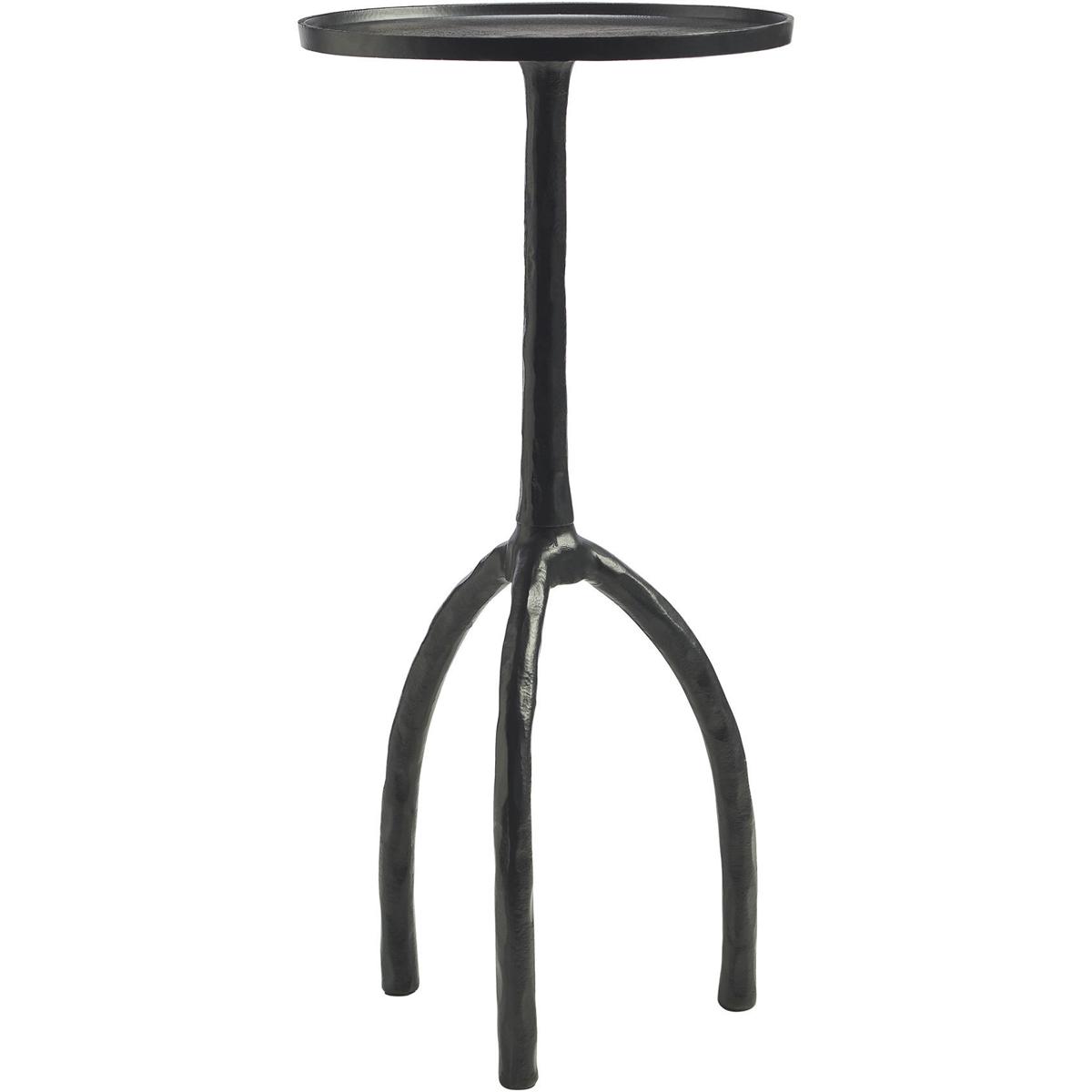 Konsta Round Metal Matte Black End Table