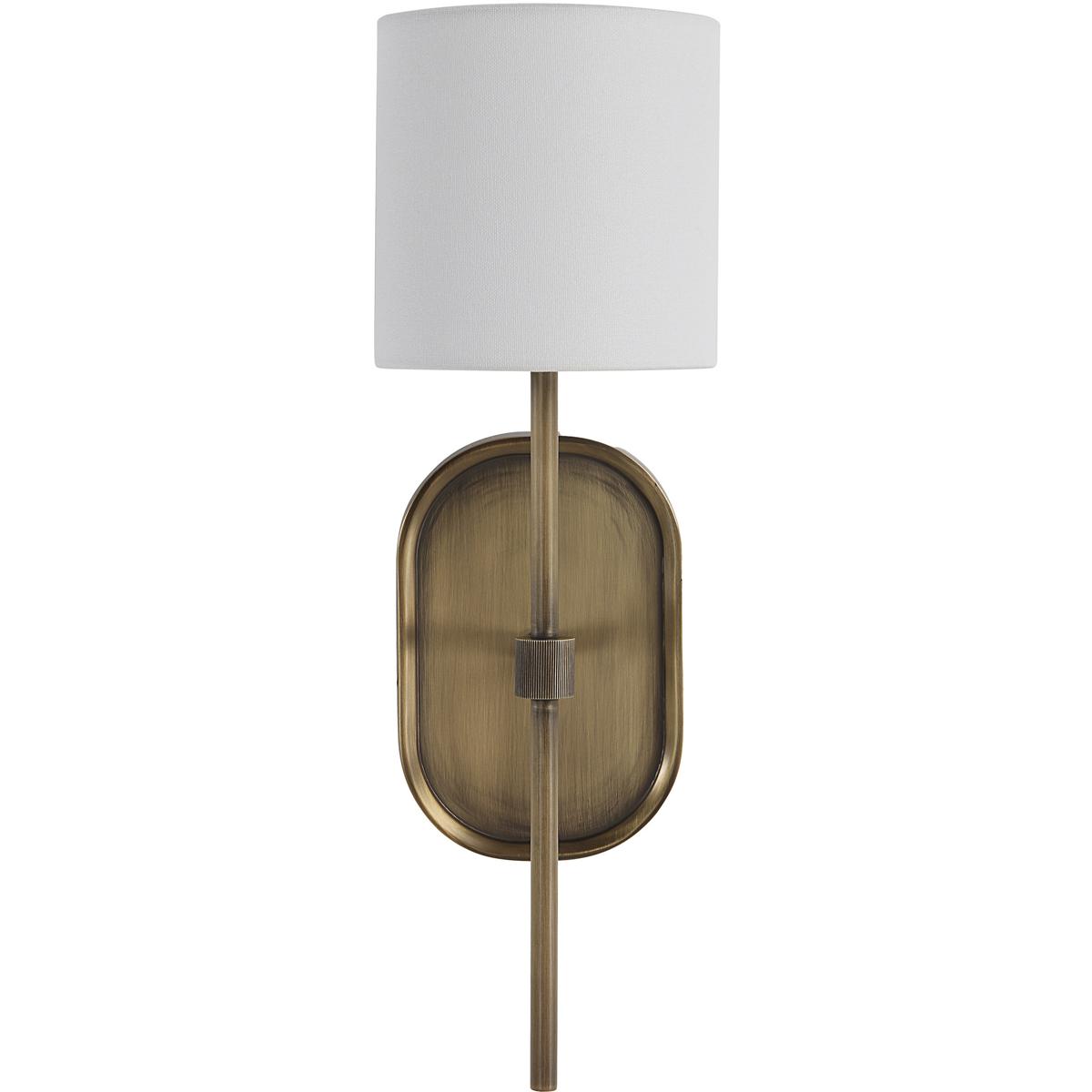 Peonia 1-Light Plated Dark Antique Brushed Brass Wall Sconce