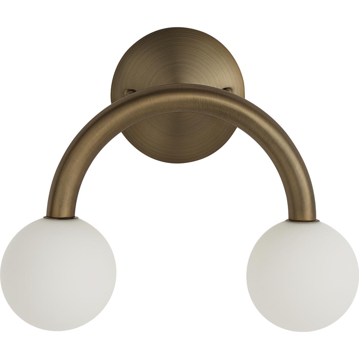 Santi 2-Light Plated Dark Brushed Brass Wall Sconce