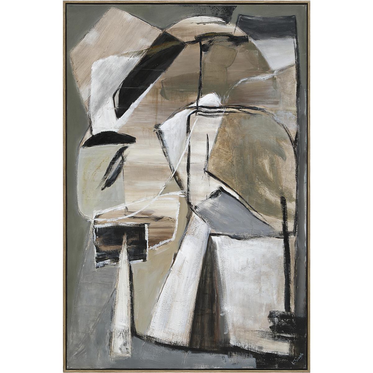 Renwil OL2273 Pascal Multicolor and Medium Walnut Canvas Art