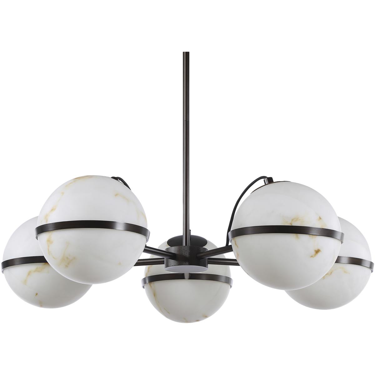 Roca 5-Light Powder Coated Dark Antique Bronze Chandelier