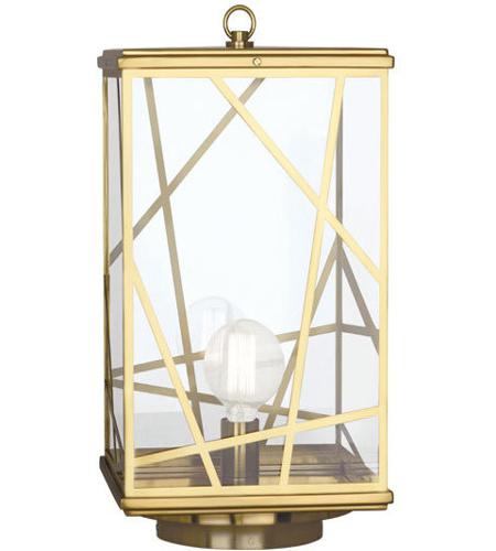 Robert Abbey 538 Michael Berman Bond 1 Light 23 Inch Modern Brass Convertible Post Lantern Convertible To Pier Mount